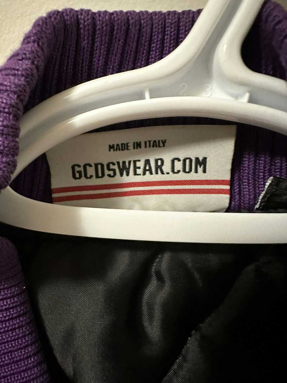 GCDS GCDS Purple bomber jacket with white logo on… - image 3