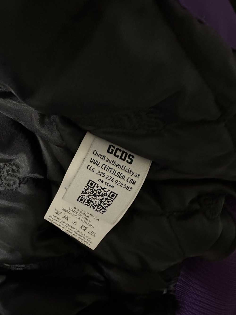 GCDS GCDS Purple bomber jacket with white logo on… - image 5