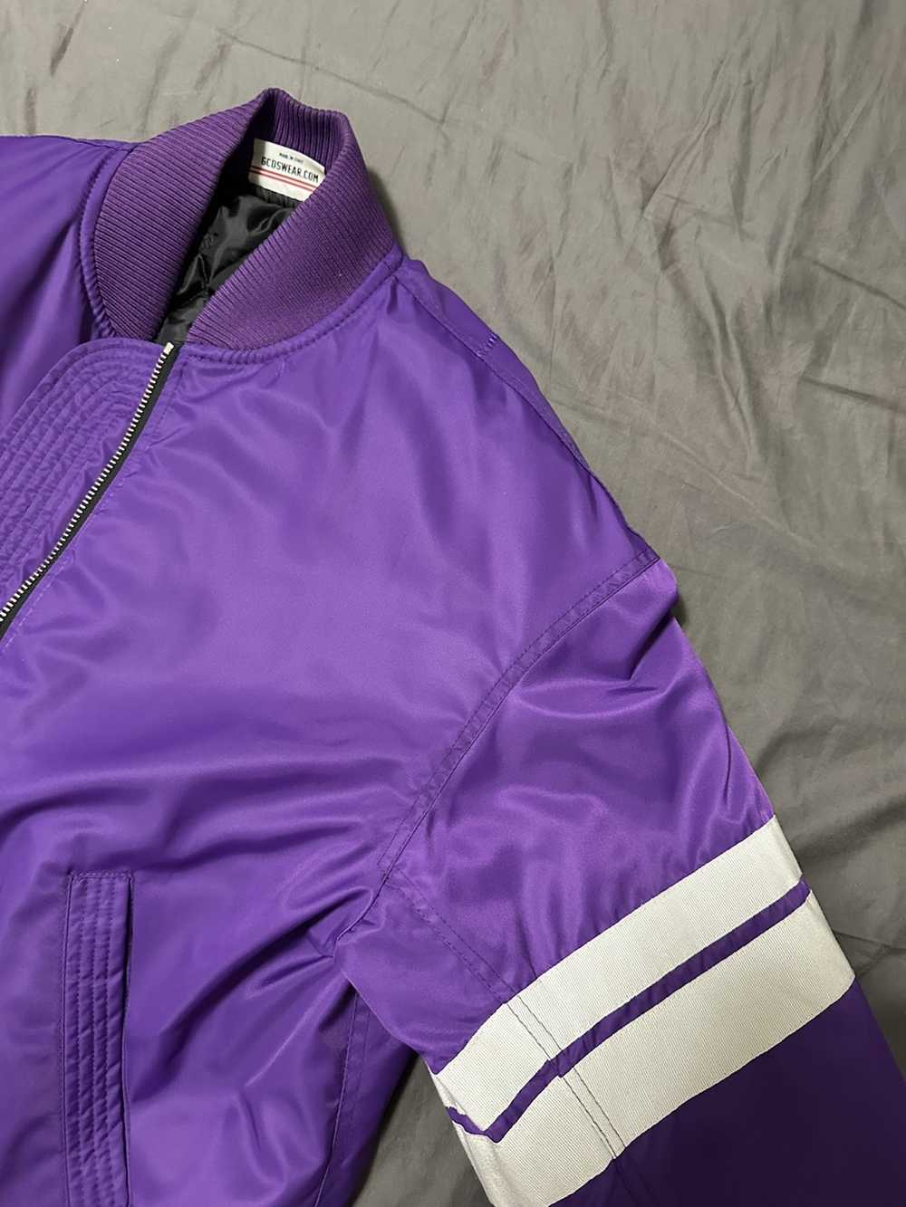 GCDS GCDS Purple bomber jacket with white logo on… - image 7