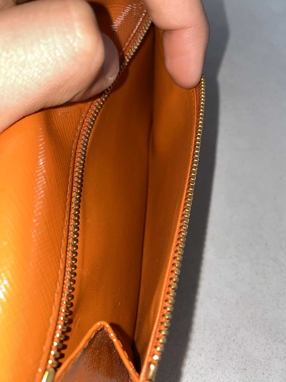 Prada Saffiano Triangle Continental Flap Wallet, … - image 8