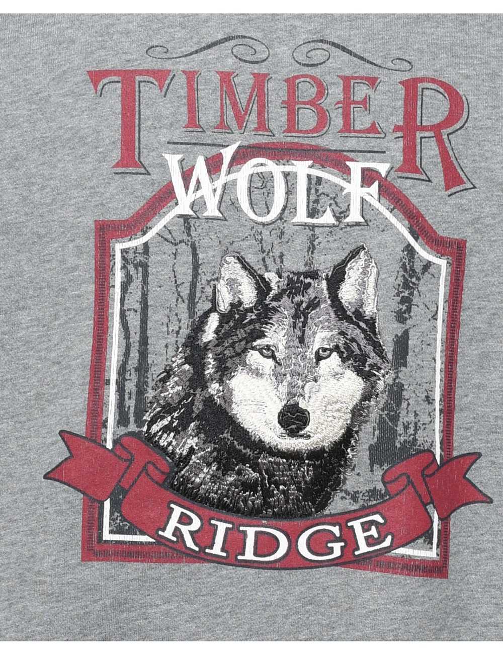 Marl Grey Timber Wolf Printed Sweatshirt - XL - image 3