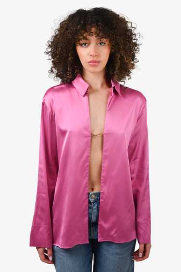 Jacquemus Pink Satin Open Back with Logo Front Cla