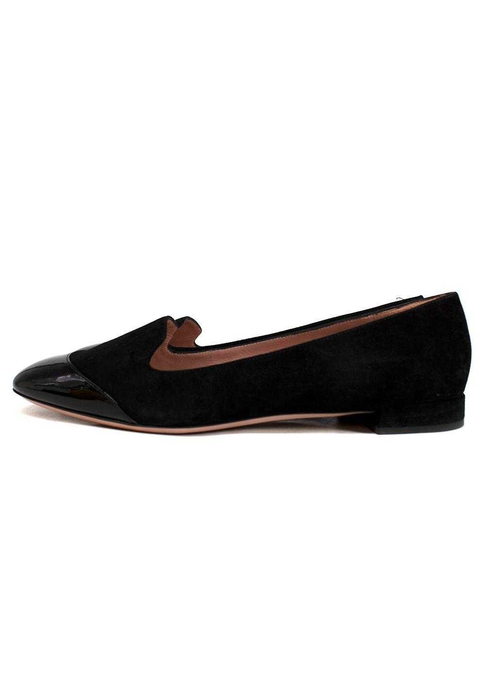 Managed by hewi Giorgio Armani Black Suede Flats … - image 3
