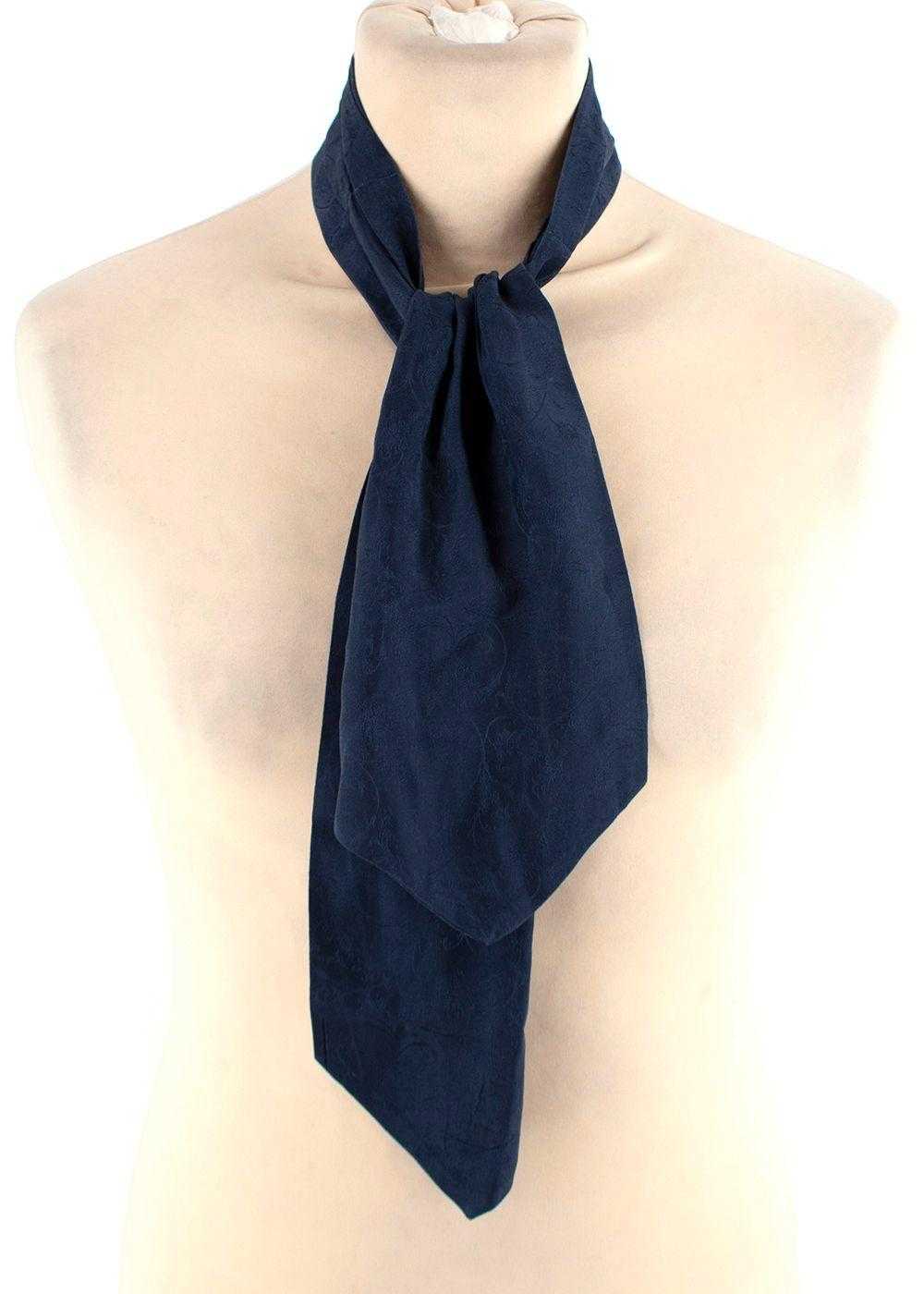 Stefano Ricci Stefano Ricci Blue Jacquard Neck Tie - image 2