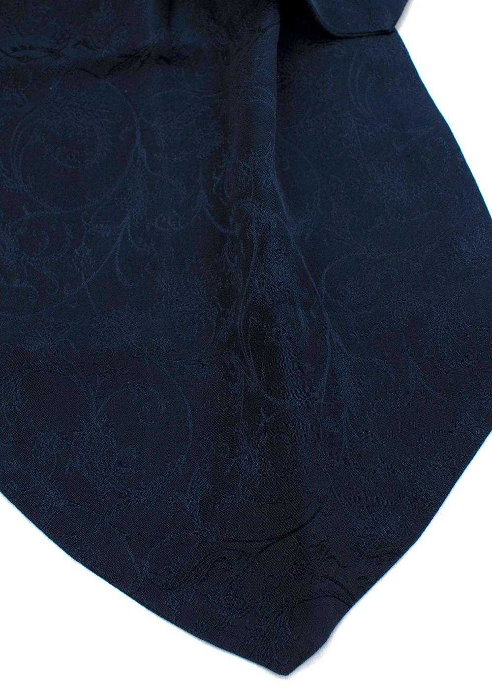 Stefano Ricci Stefano Ricci Blue Jacquard Neck Tie - image 4