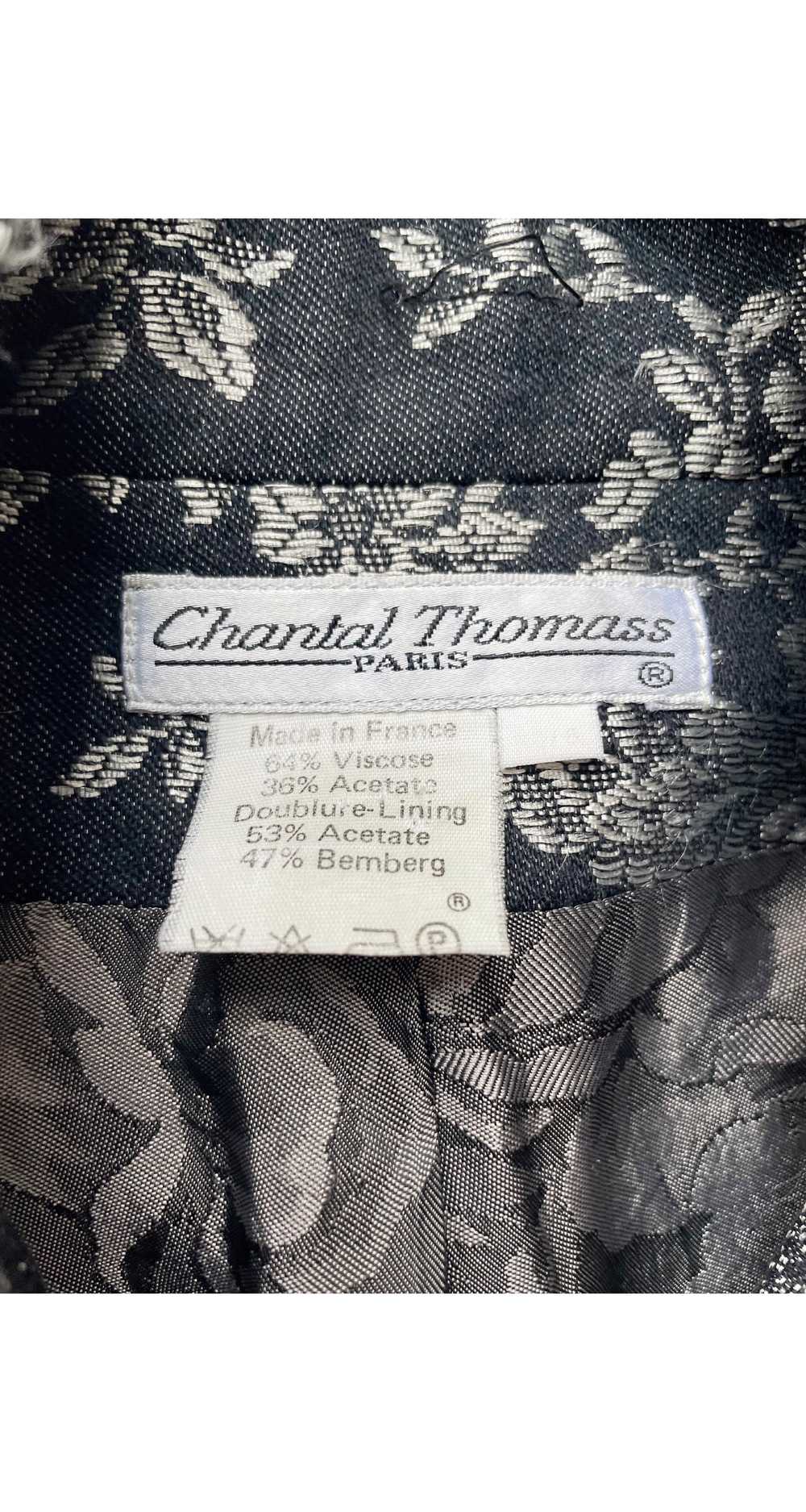 Chantal Thomass 1980s Floral Silver Jacquard Crop… - image 6