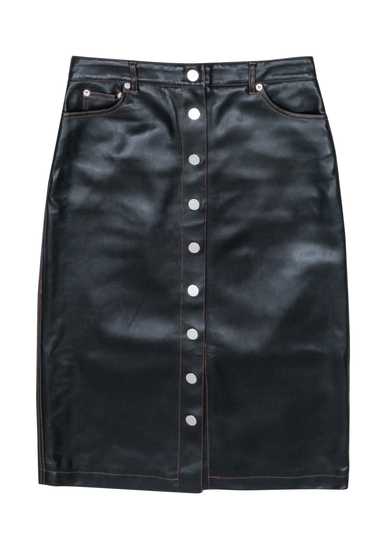 Proenza Schouler PSWL - Black Faux Leather Button 