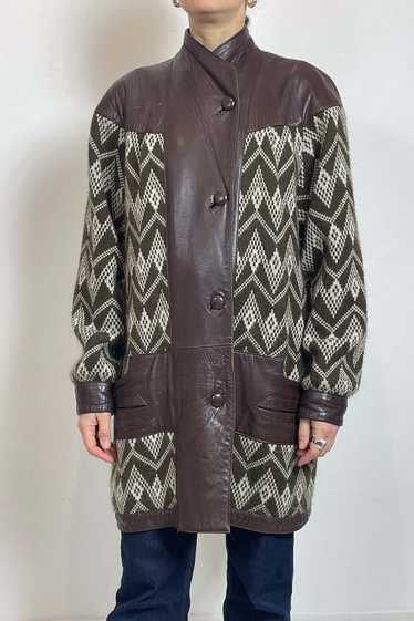 1980s Wool & Nappa Leather Jacket