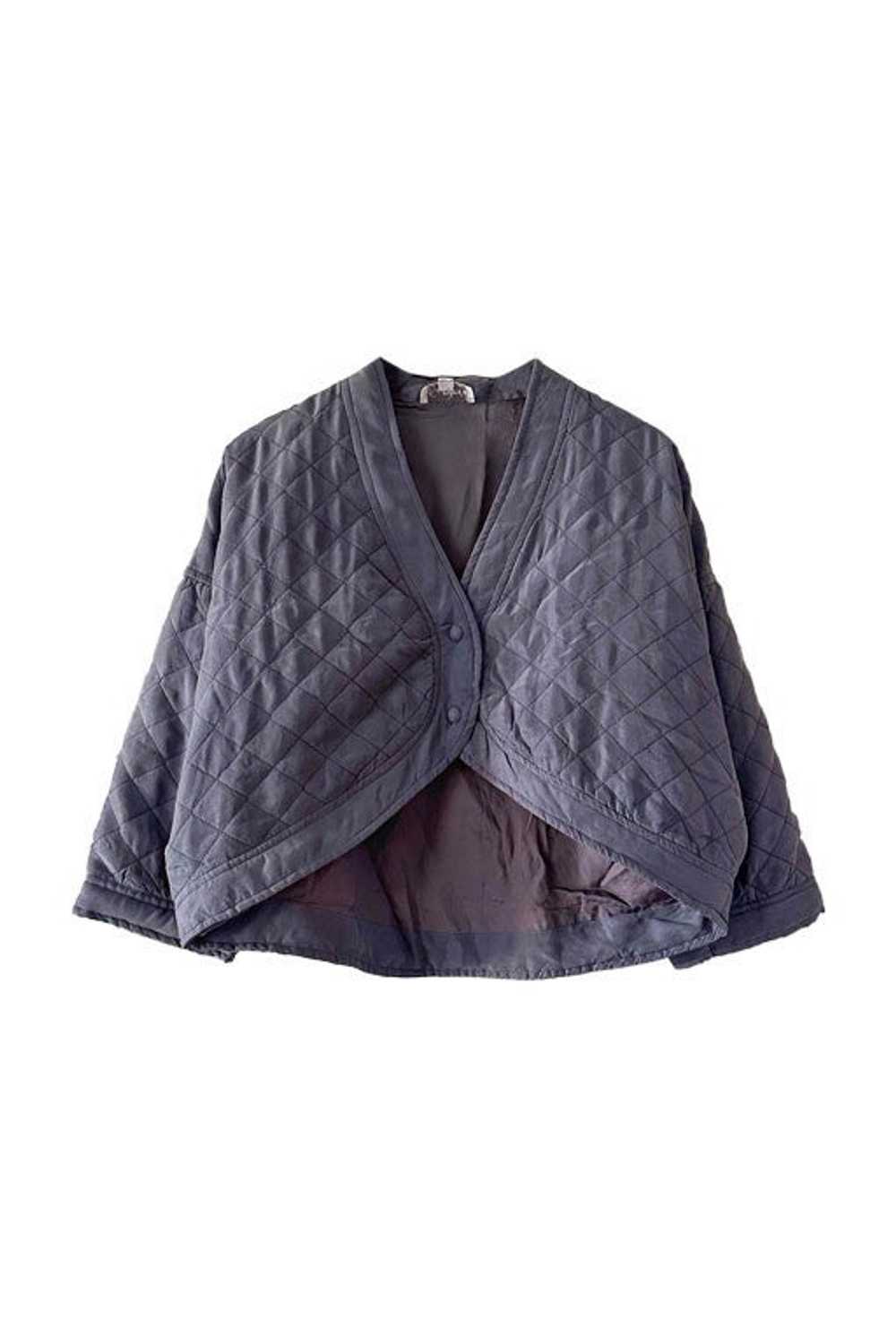 Silk quilted jacket - Quilted silk jacket, midnig… - image 1