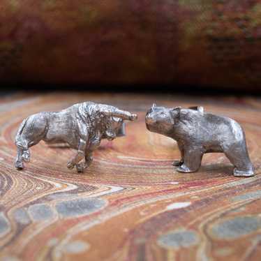 14 Karat Bull & Bear Cufflinks