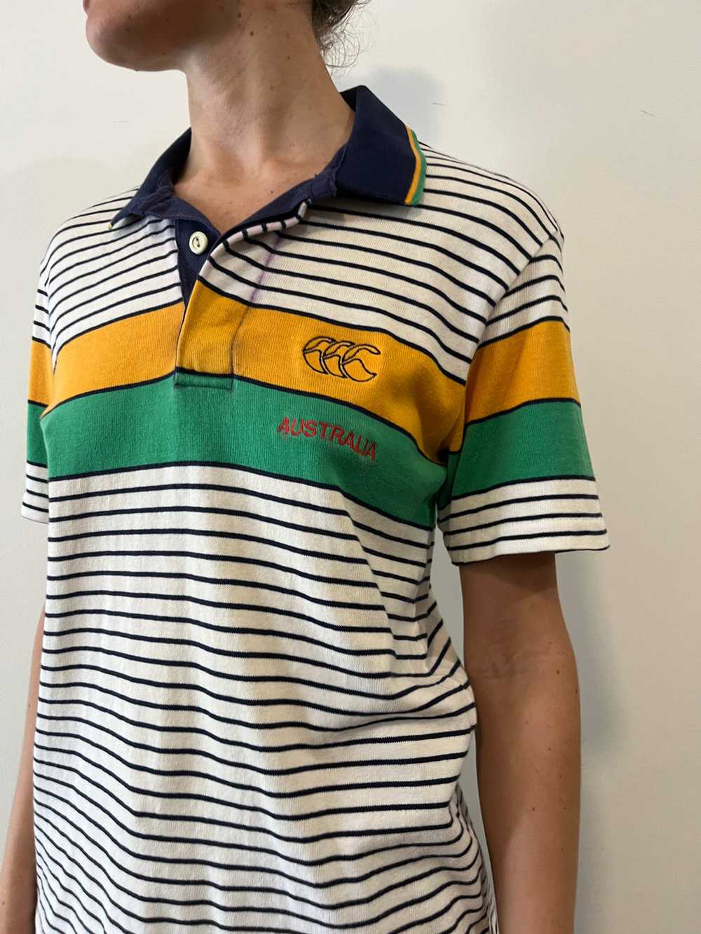 70s Striped Australia Polo Sport Shirt - image 2