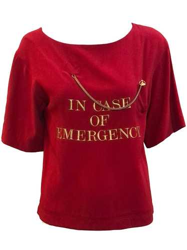 Moschino 80s Fire Engine Red In Case of Emergency 