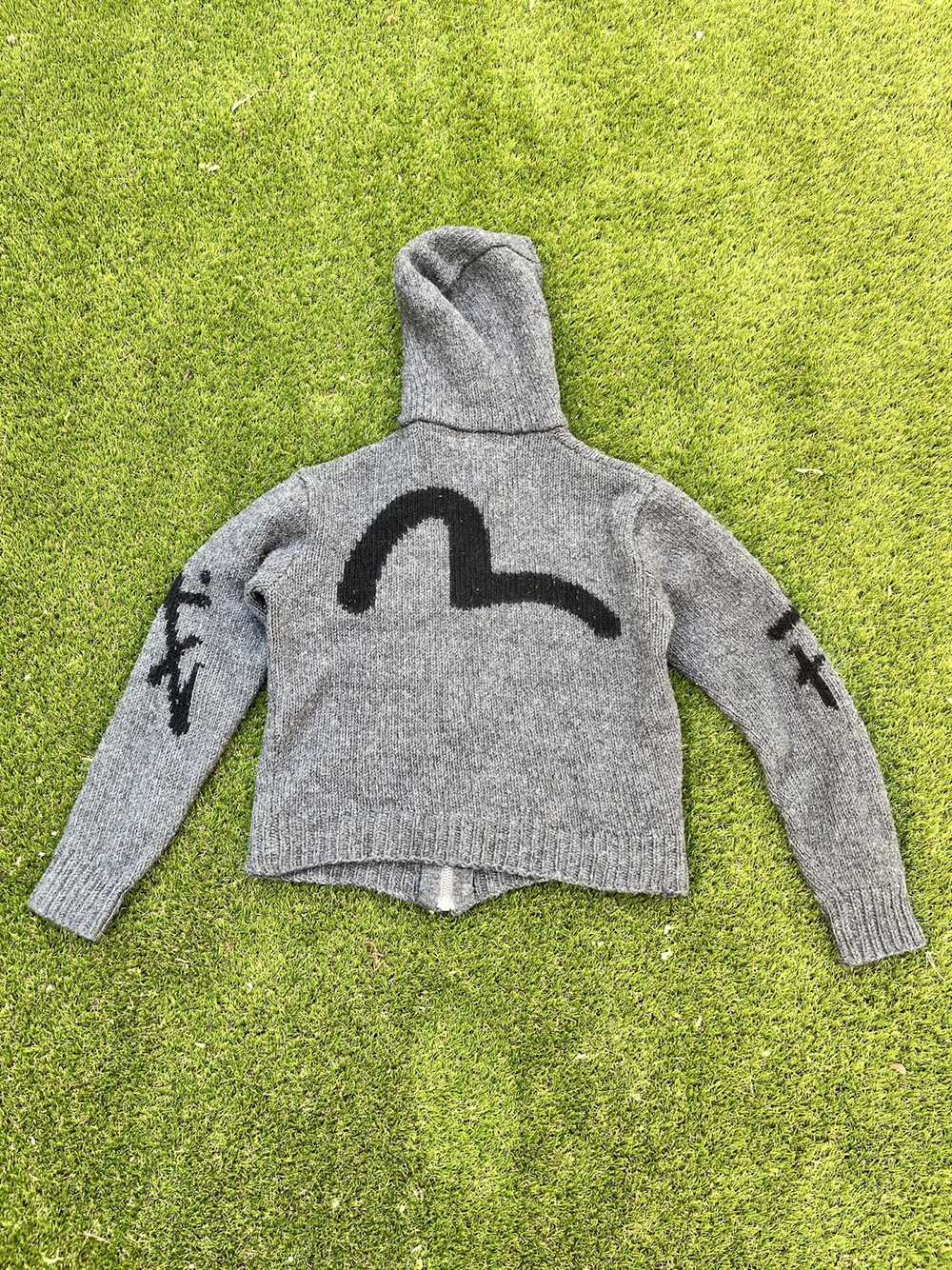 Evisu evisu knitted zip hoodie - image 1