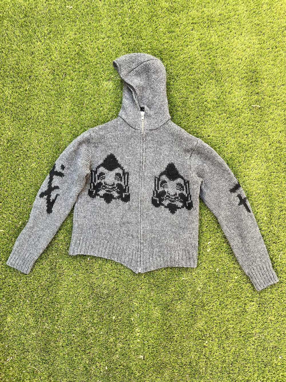 Evisu evisu knitted zip hoodie - image 2