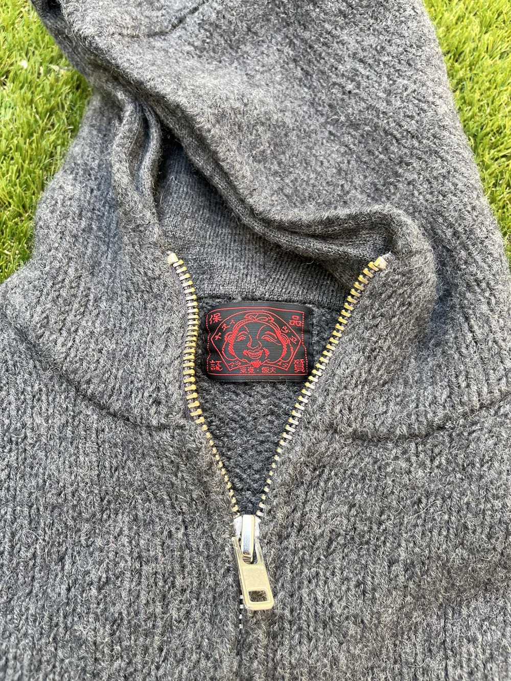 Evisu evisu knitted zip hoodie - image 4