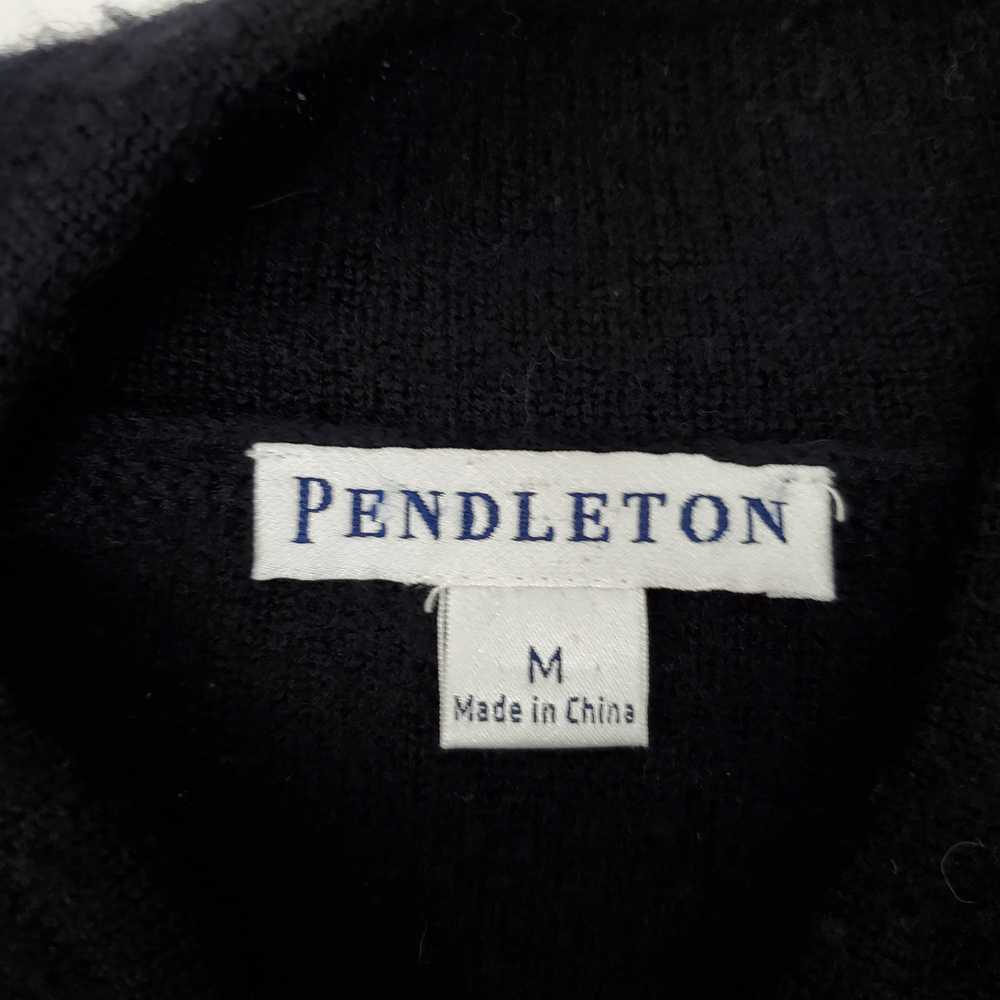 VTG Pendleton WM's Black Full Zip 100% Merino Woo… - image 4