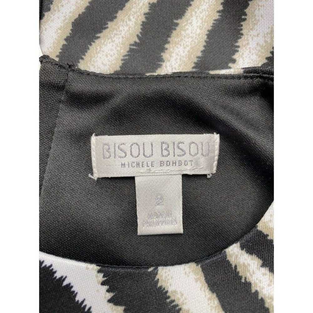 Bisou Bisou Sheath Dress Black Animal Colorblock … - image 5