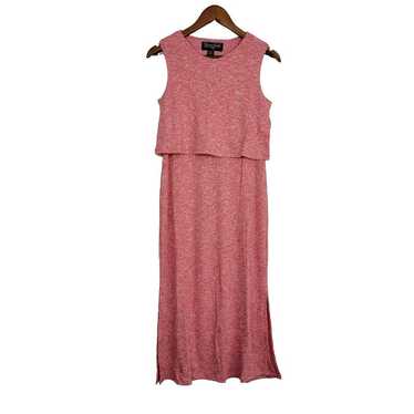 Brittany Humble Pink XS Dress Layer Look Midi Stre