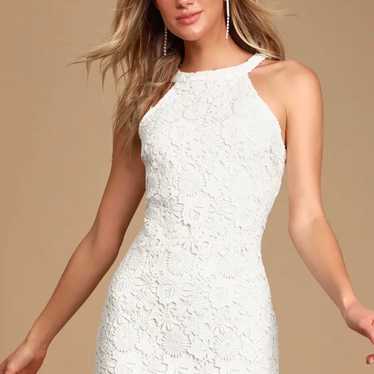 Lulus ivory lace mini dress