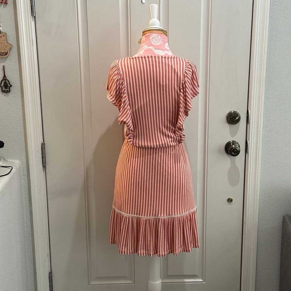 Laurel Conrad Vintage Pink Striped Dress in Size … - image 7