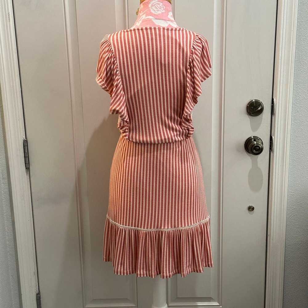 Laurel Conrad Vintage Pink Striped Dress in Size … - image 8
