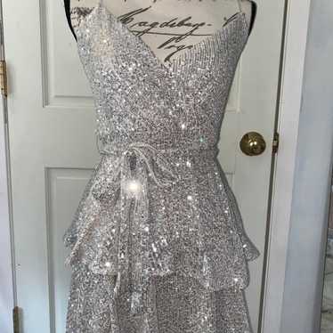 Beautiful Silver Sparking Dress in great condition - image 1