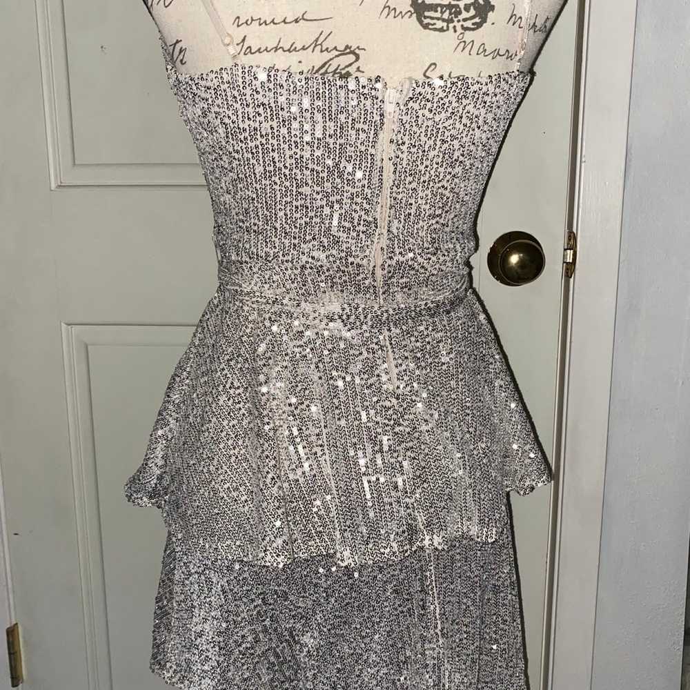 Beautiful Silver Sparking Dress in great condition - image 2