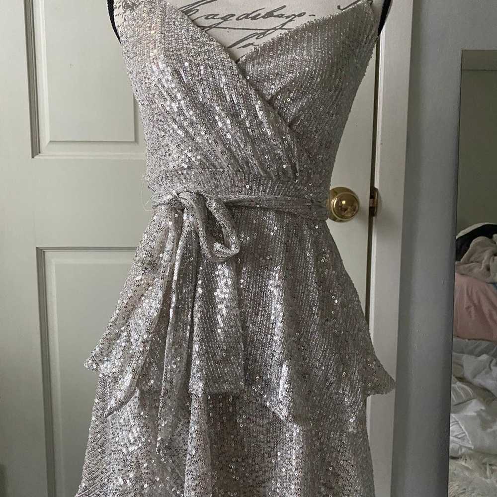 Beautiful Silver Sparking Dress in great condition - image 3