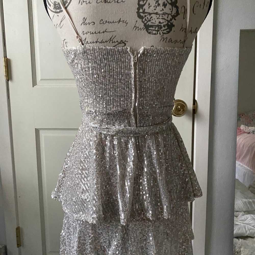Beautiful Silver Sparking Dress in great condition - image 4