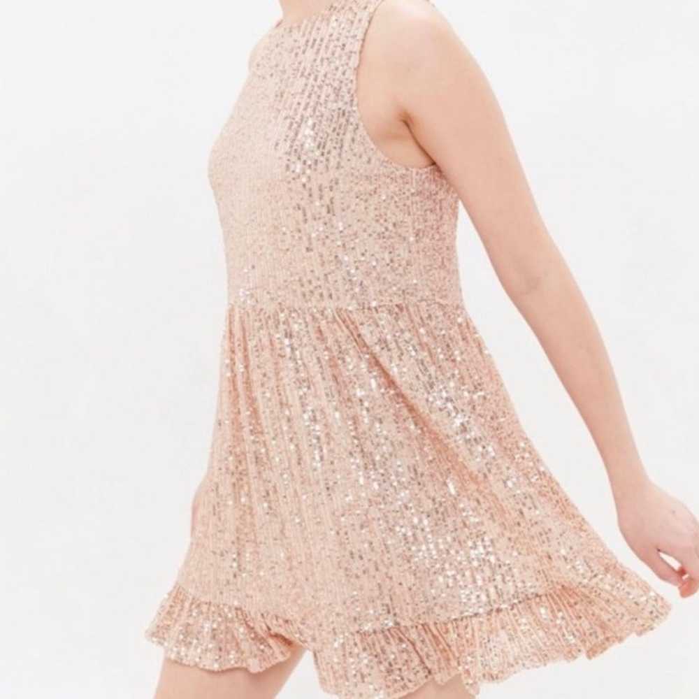 Urban Outfitters Champagne Sequin Mini Dress - image 2