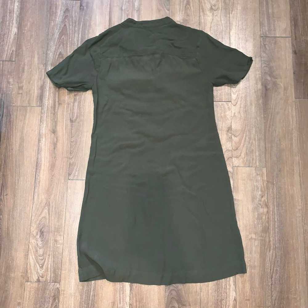 Madewell Novella Lace-Up Dress in Olive Green | XS - image 10