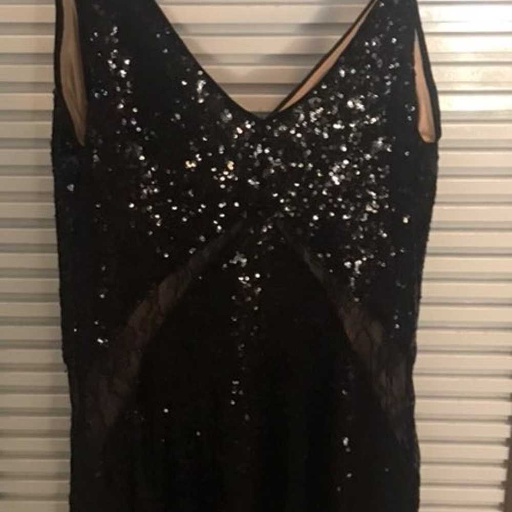 Black Sequin and Lace Dress - image 1