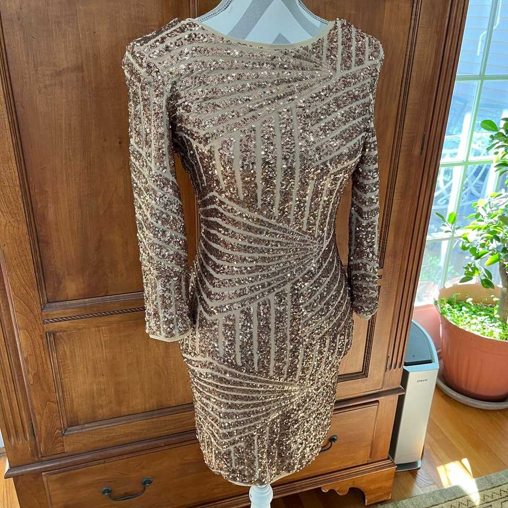 Gold Sequin Dress - image 2