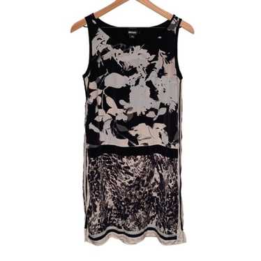 DKNY Silk Blend Multi Pattern Sleeveless Mini Dres