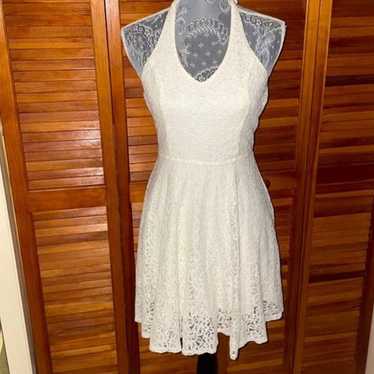 Lace halter dress