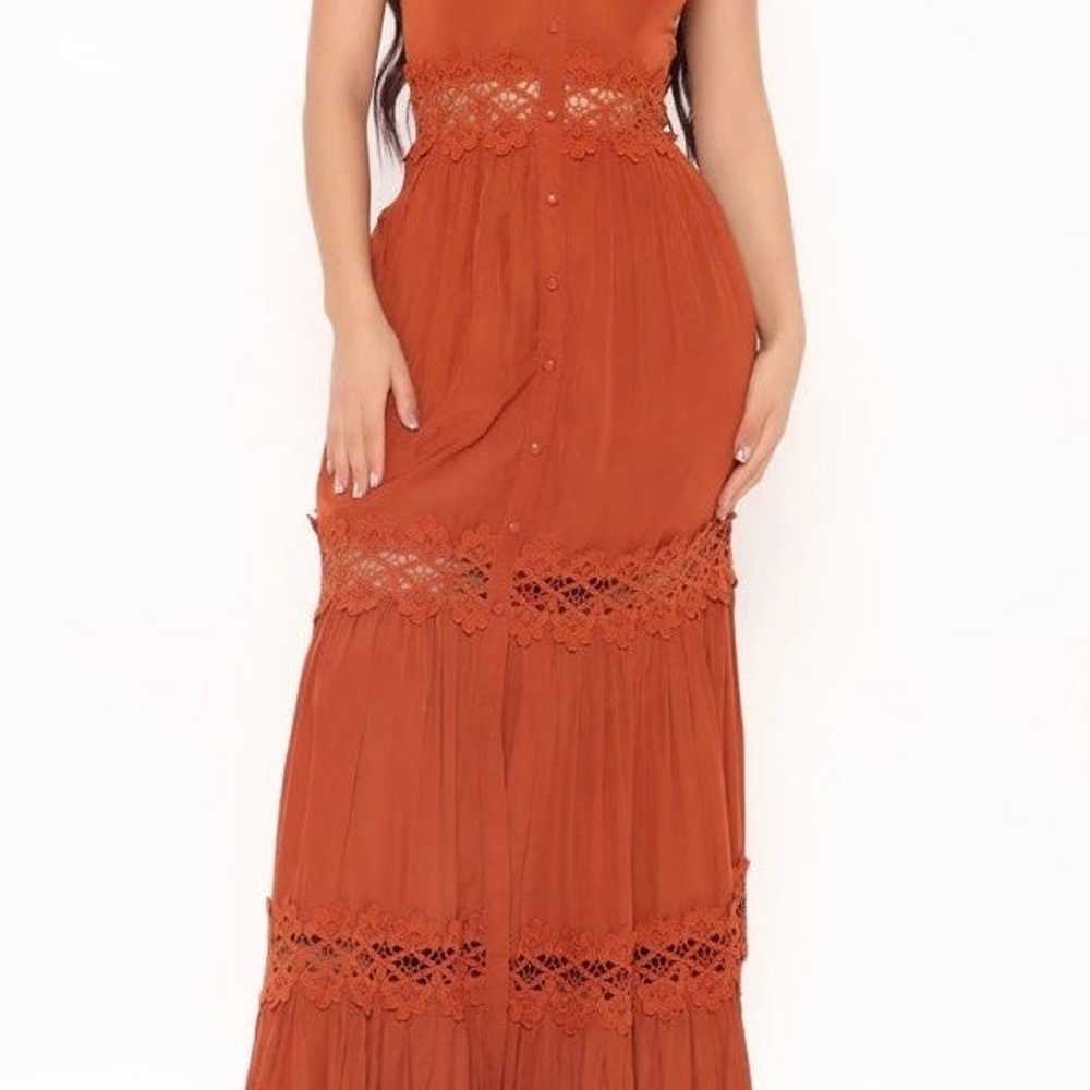 Rust Maxi Dress - Large - image 1