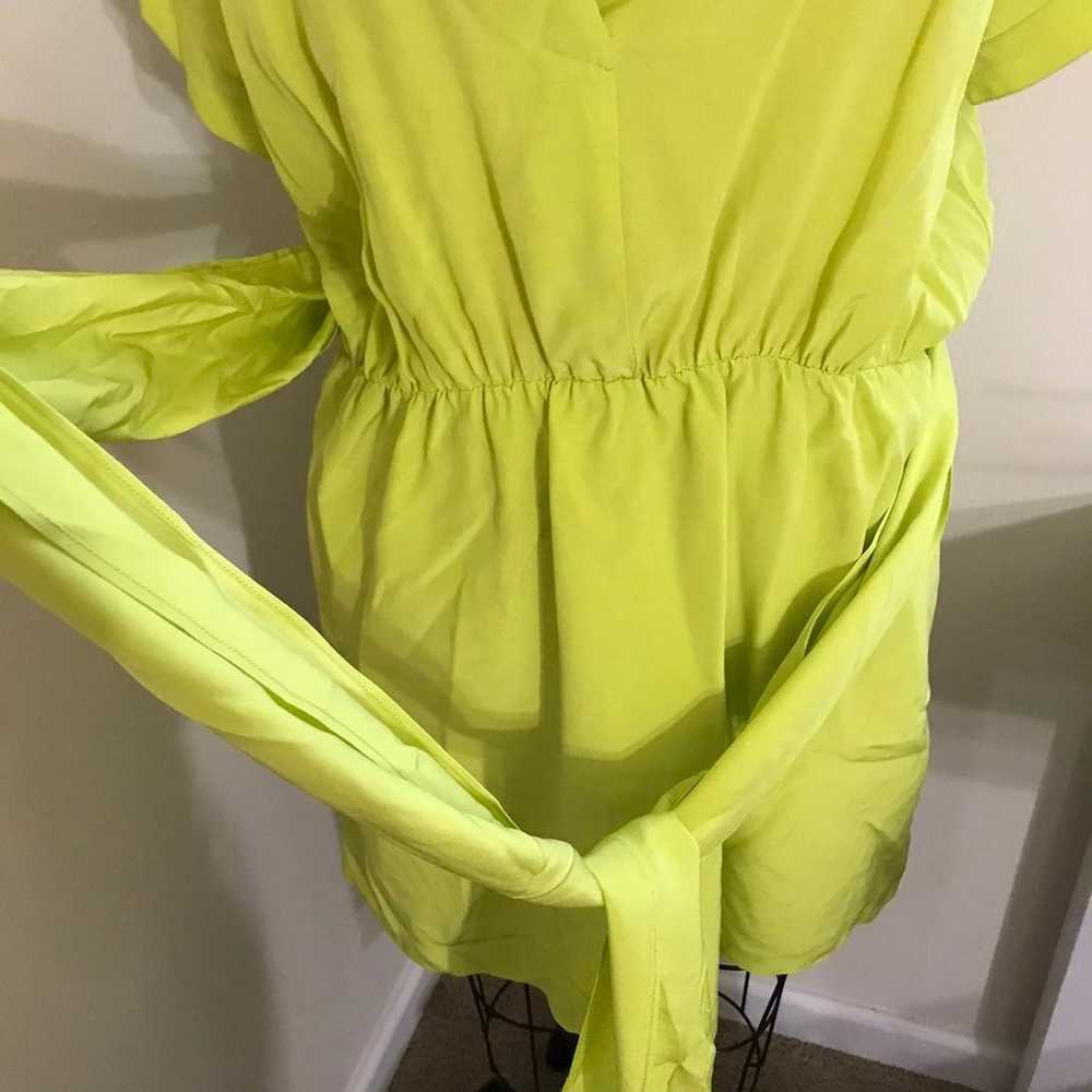 Thayer Bright Yellow Silk Dress - image 7