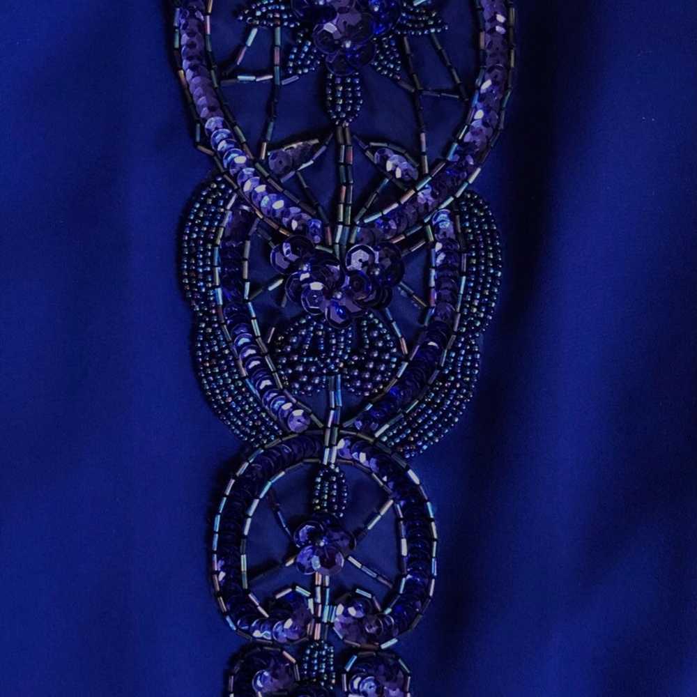 2 Piece Peacock Blue Dressy Dress-Sz 12 - image 3
