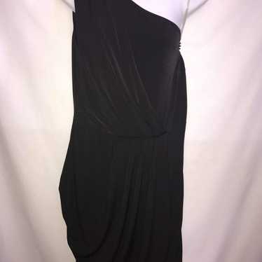 Joei & I Black One Shoulder Drape Dress - image 1