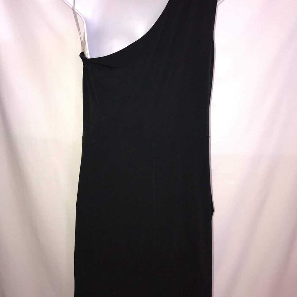 Joei & I Black One Shoulder Drape Dress - image 2