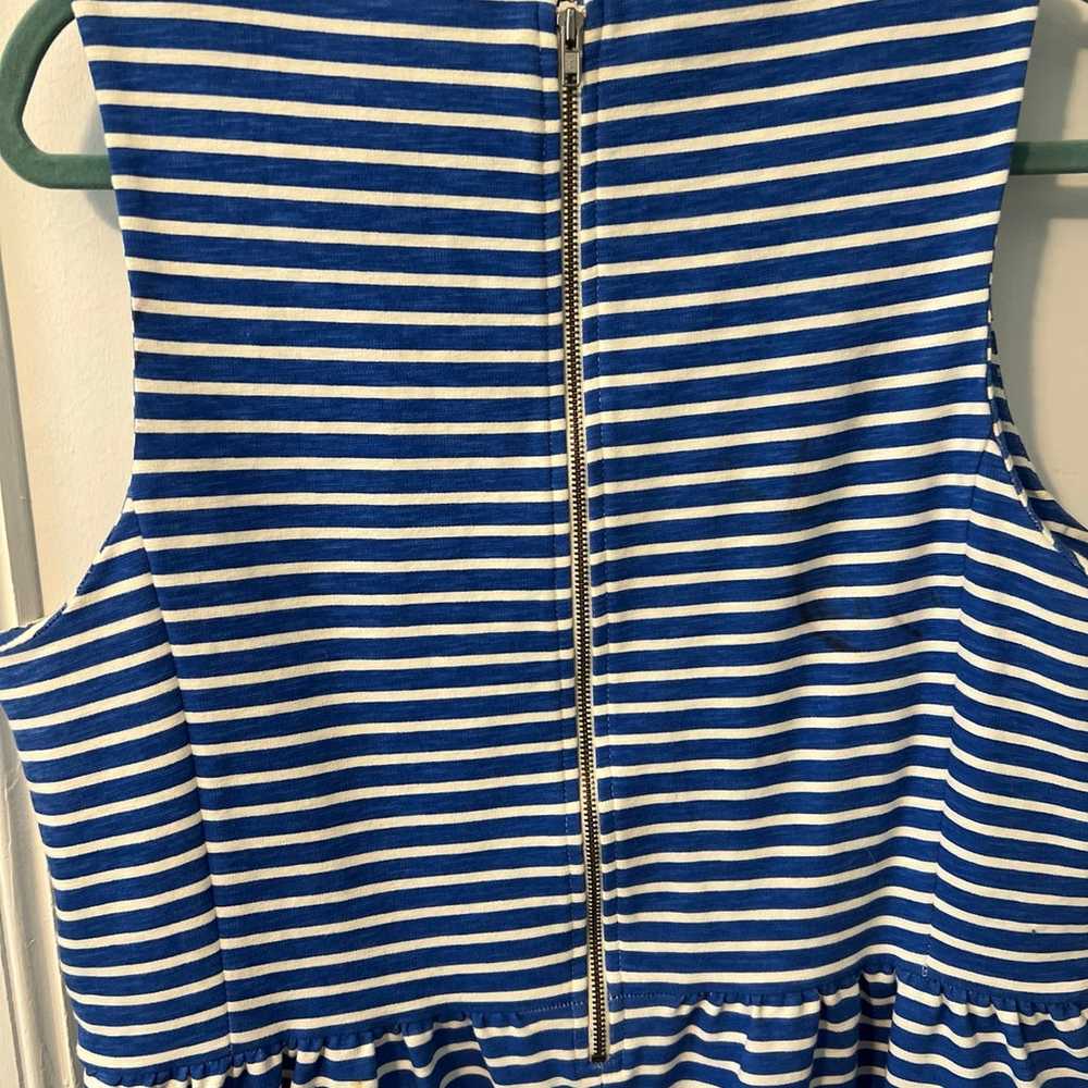 J.Crew Sleeveless blue and white striped dress - image 3