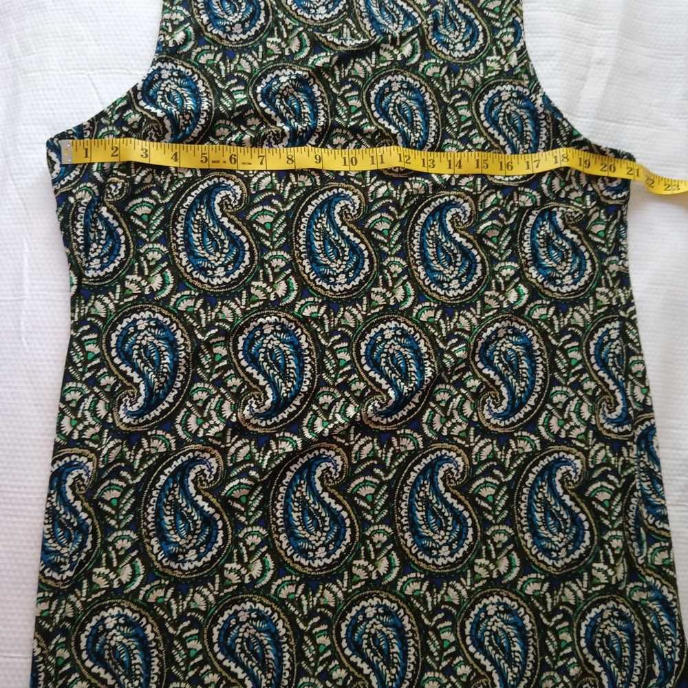 Tommy Hilfiger Women’s sz 16 Blue Green Paisley S… - image 6