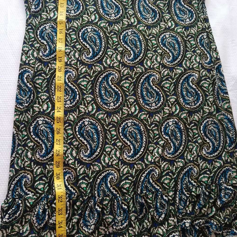 Tommy Hilfiger Women’s sz 16 Blue Green Paisley S… - image 7