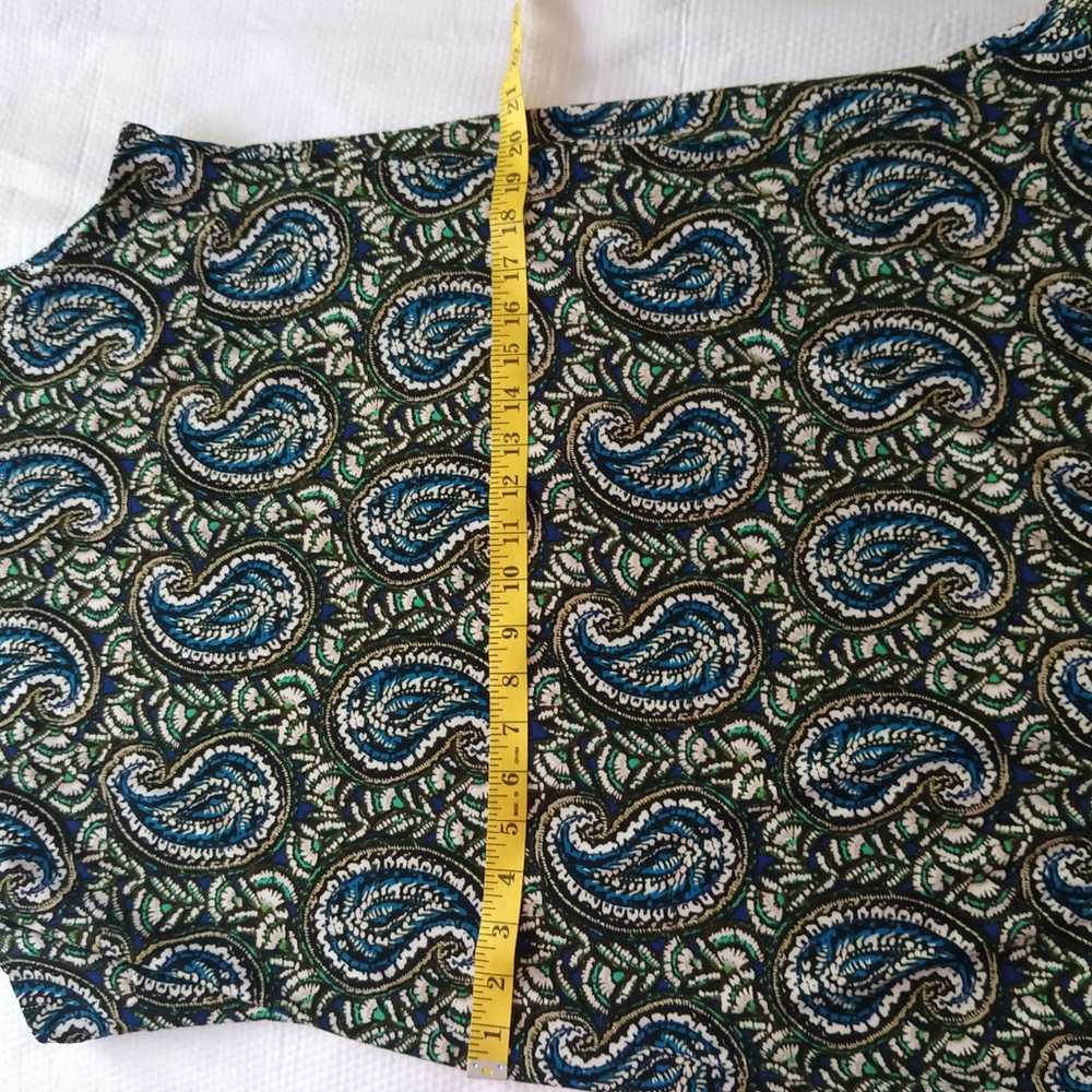 Tommy Hilfiger Women’s sz 16 Blue Green Paisley S… - image 8