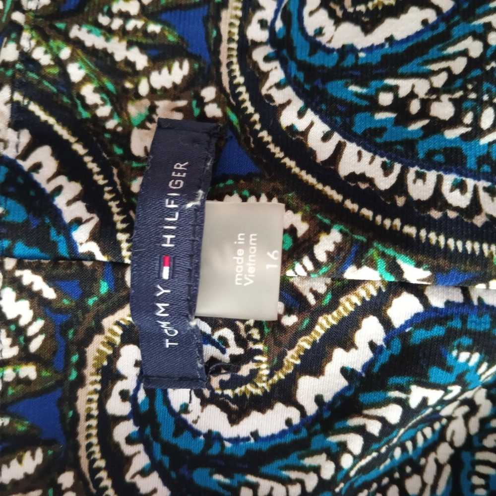 Tommy Hilfiger Women’s sz 16 Blue Green Paisley S… - image 9