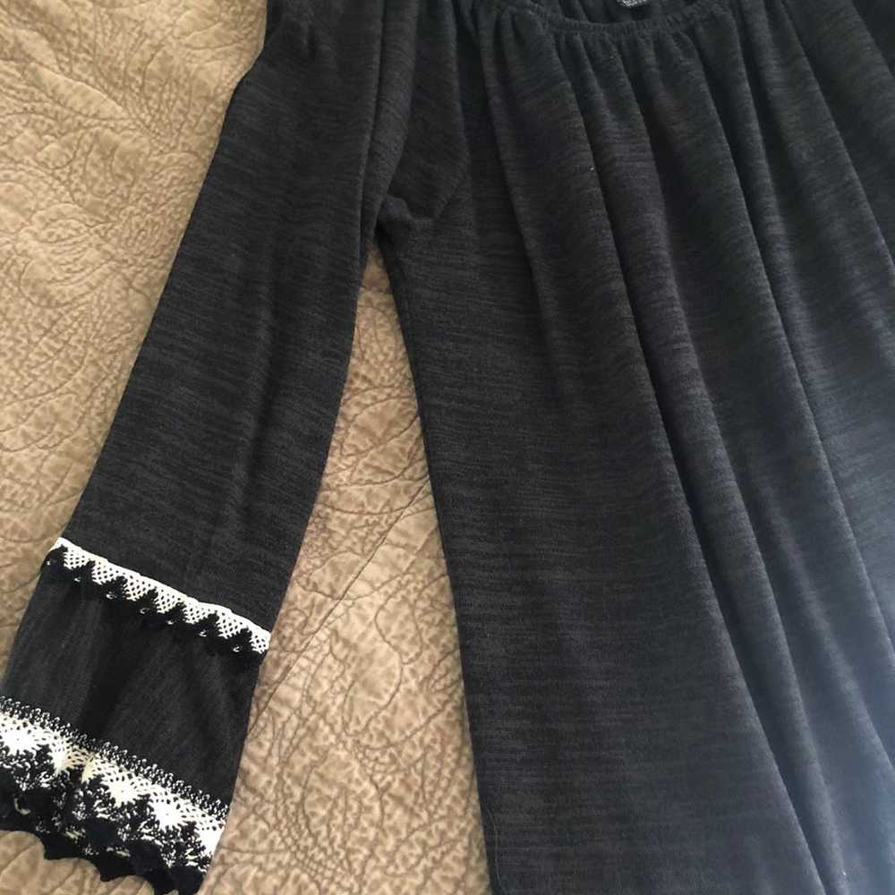 Knit gray dress - image 3