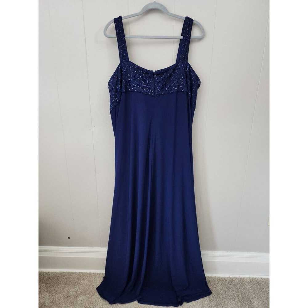 RM Richards long Blue Sequin Formal Dress Plus 20W - image 4