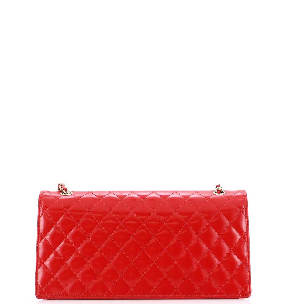 CHANEL CC Chain Flap Bag Quilted Patent East West - image 3
