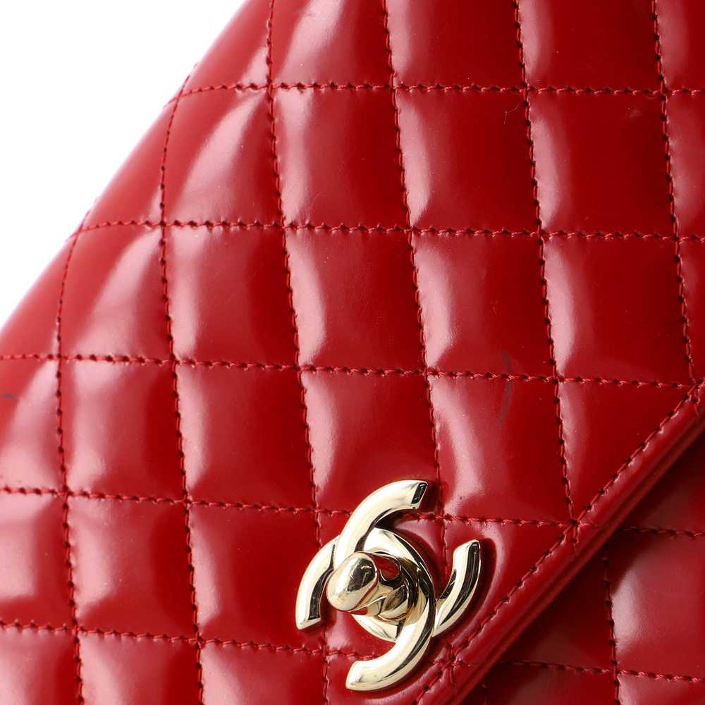 CHANEL CC Chain Flap Bag Quilted Patent East West - image 7