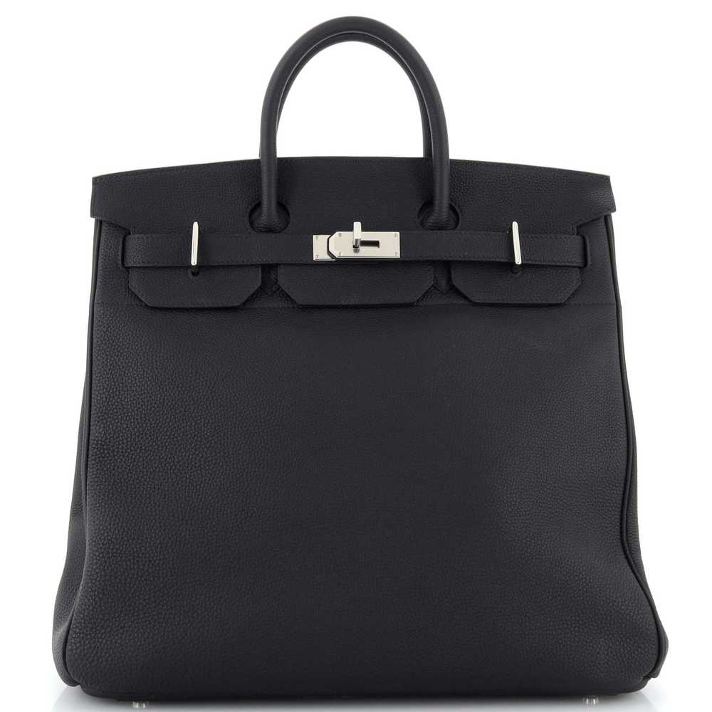 Hermes HAC Birkin Bag Noir Togo with Palladium Ha… - image 1